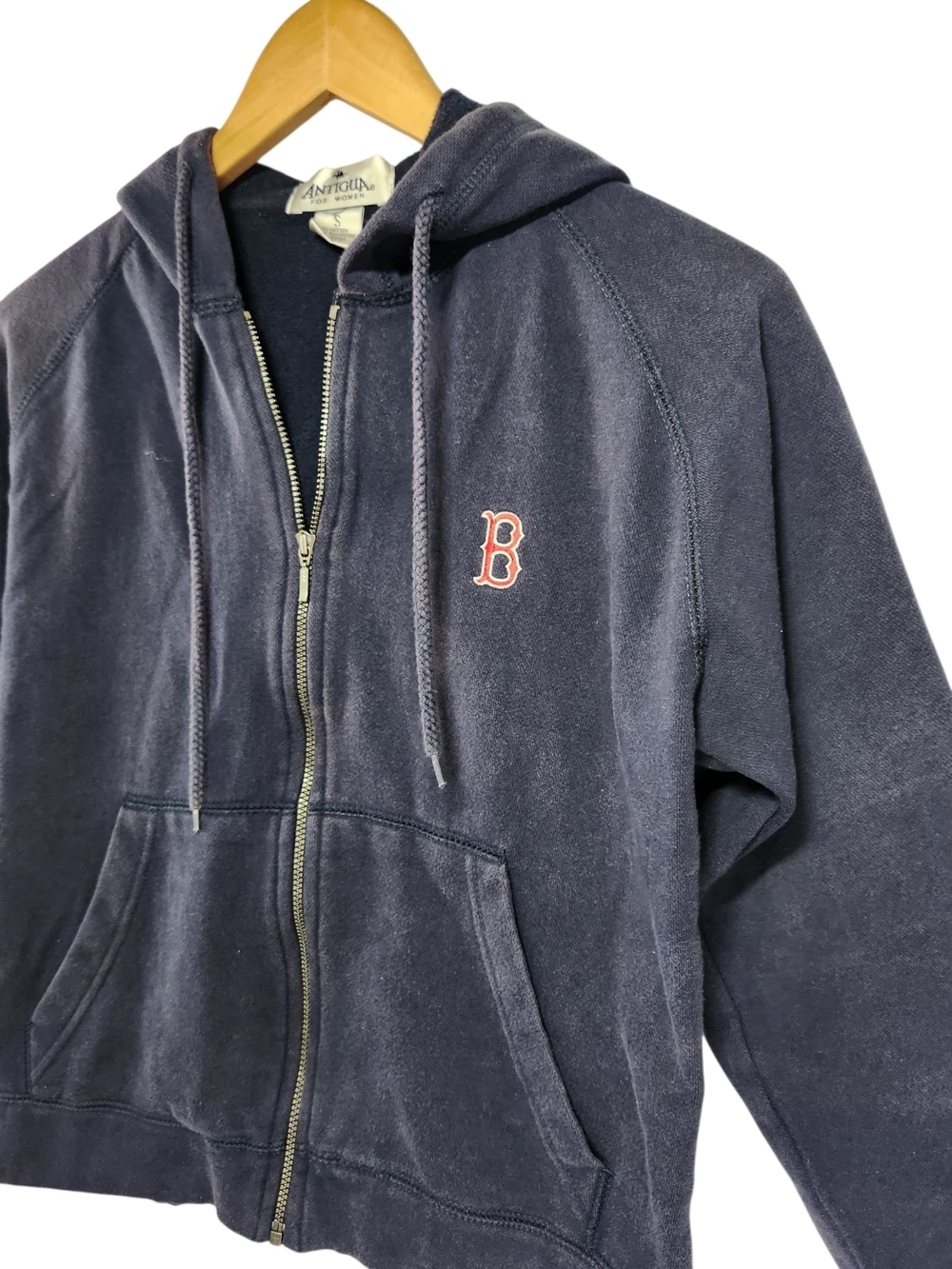 Antigua Boston Red Sox Women’s Small XS Full Zip Hoodie Faded Navy MLB Baseball - Picture 8 of 13